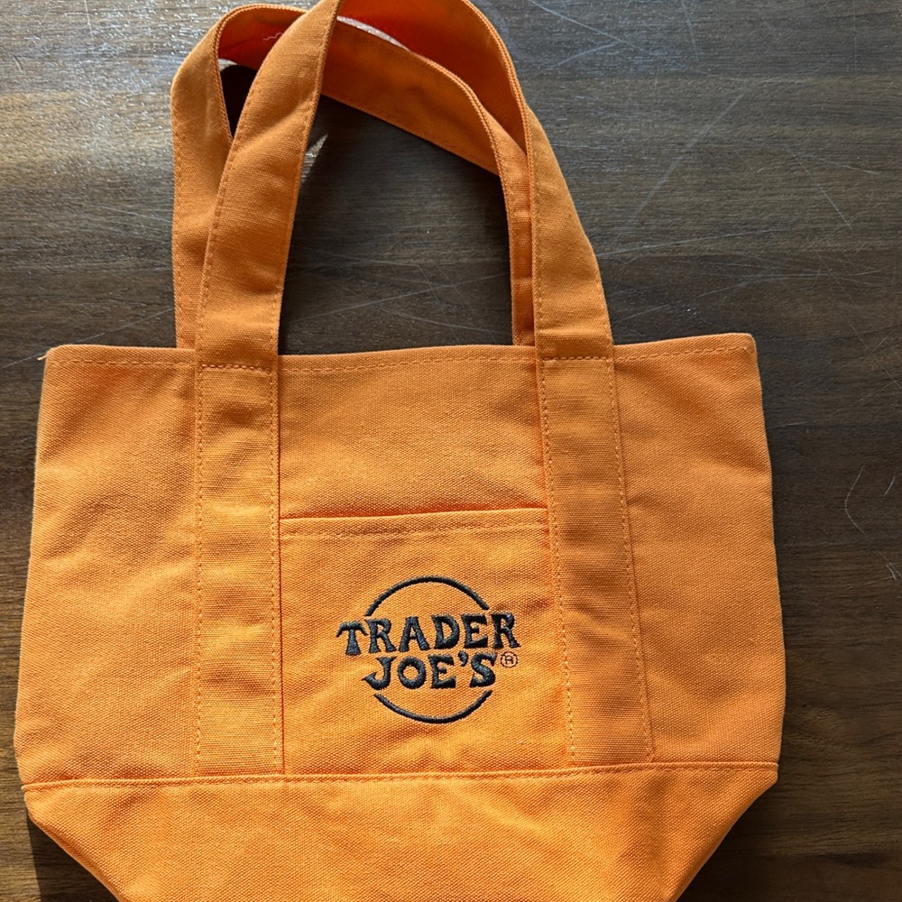 Trader Joe's Orange Tote Bag - Picture 3 of 9